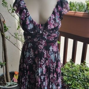 This is a beauty! Black & Pink Floral Dress NWT  Party, Dancing, Date Night